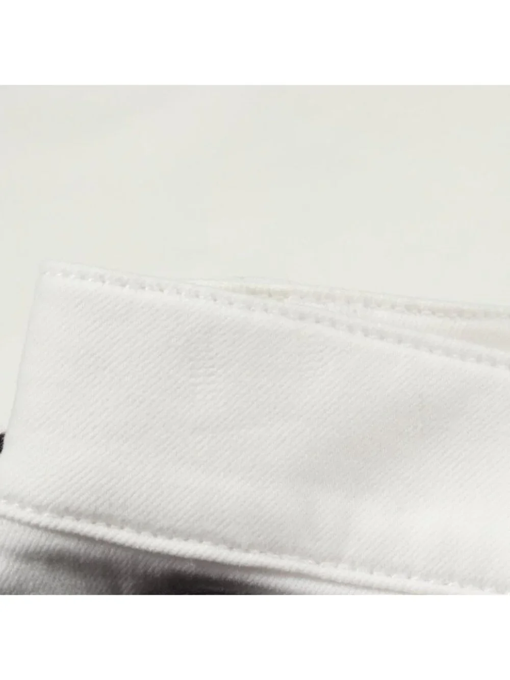 Chanel Denim Pants CC Logo Button Quilted Skinny Cotton